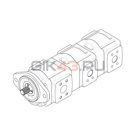 Насос шестеренный GHD1-55/32/32R-S03D13-SE05E04/E04E03/E04E03-NP.V1H4