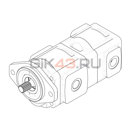 Насос шестеренный GHD1-55/40R-S03D13-SG05G04/G05G04-NP.V1H4