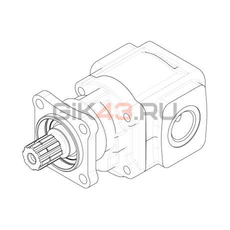 Насос шестеренный GHD1-61B-I01D18-CM13M09M09M13-NP.V1H4
