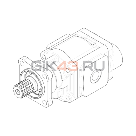 Насос шестеренный GHD1-61L-I01D18-CG05G05G04G04-NP.V1H4