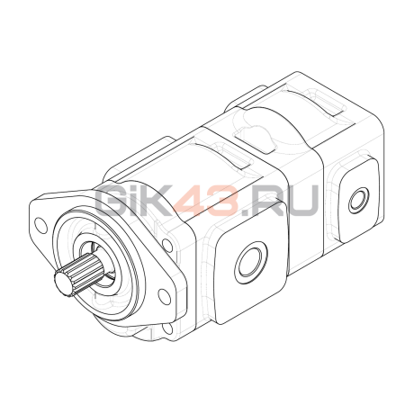 Насос шестеренный GHD1-63/10R-S03D15-SG05G04/G03G02-NP.V1H4