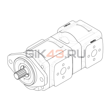 Насос шестеренный GHD1-63/45L-S03D15-SK09K04/K04K04-NP.V1H4