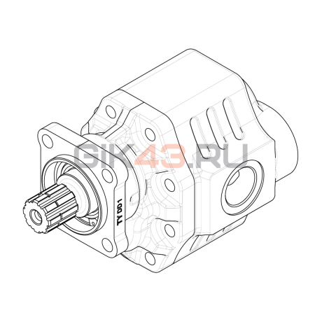 Насос шестеренный GHD1.S-105R-I01D18-CG06G06G06G06-NP.V1H4