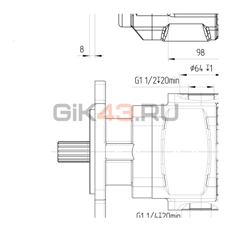Насос шестеренный GHD2-100L-S06D14-SG07G06-NP.V1H4 Насос шестеренный GHD2-100L-S06D14-SG07G06-NP.V1H4