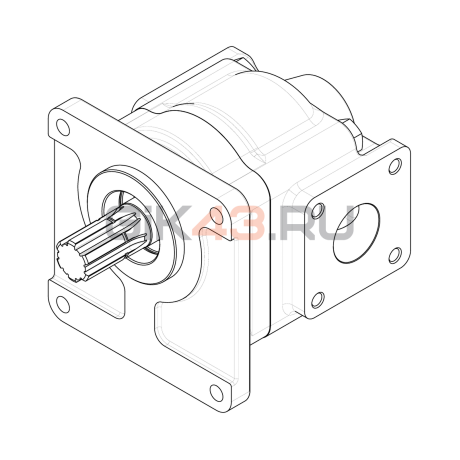 Насос шестеренный GHD2-100R-R15D25-SS04S04-NP.V1H4