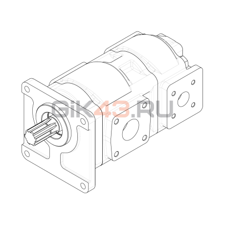 Насос шестеренный GHD2-100/50L-R15D25-SS04S04/S09S08-NP.V1H4