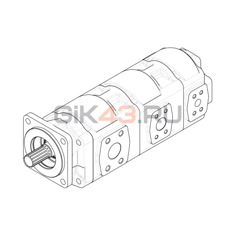 Насос шестеренный GHD2-100/50/32L-S04D14-SE07E45/E05E03/E04E02-NP.V1H4