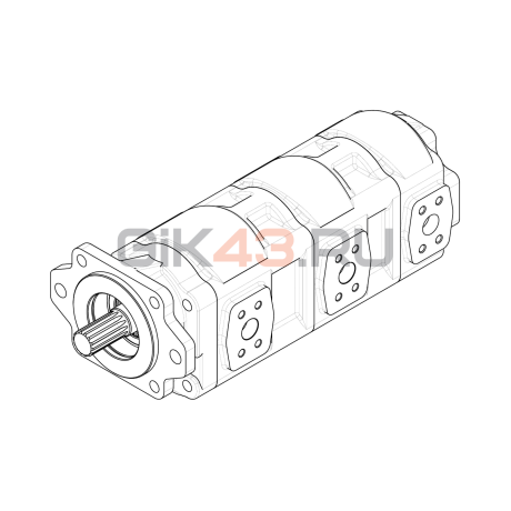 Насос шестеренный GHD2-100/72/32R-S06D14-SE05E03/E05E03/E05E03-NP.V1H4