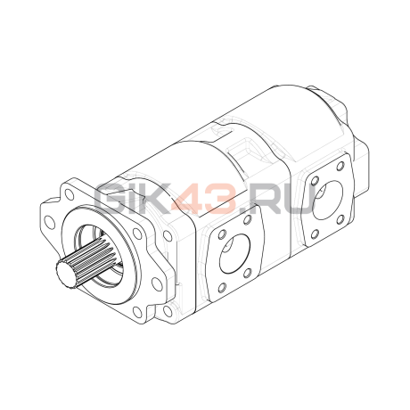 Насос шестеренный GHD2-150/150L-S06D29-SE06E05/E06E05-NP.V1H4