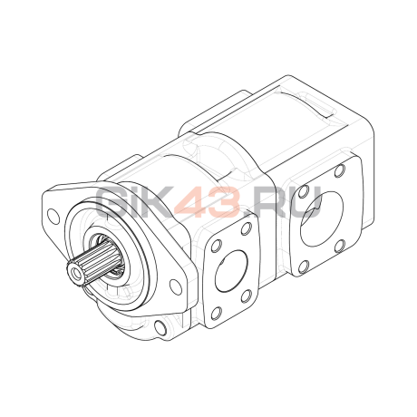 Насос шестеренный GHD2-45/95L-S03D15-SE05E03/E06E04-NP.V1H4