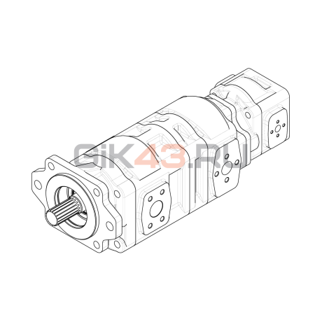 Насос шестеренный GHD2-63/50/GHD1-8L-S04D14-SE05E04/K04K04/K01K01-N038P.V1H4