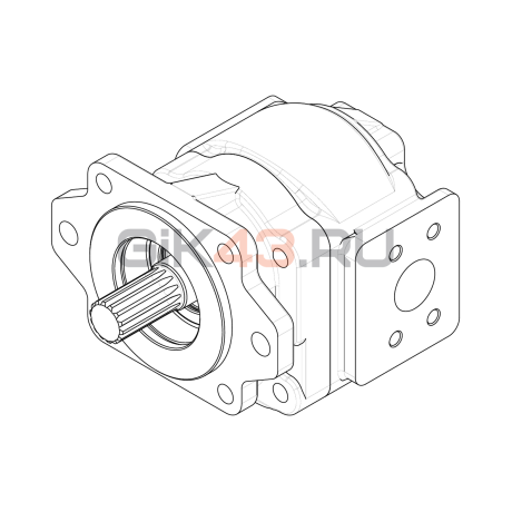Насос шестеренный GHD2-70L-S06D14-SE06E03-NP.V1H4