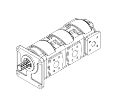 Насос шестеренный GHD2-70/70/50L-R15D25-SE05E05/E05E05/S09S08-NP.V1H4 Насос шестеренный GHD2-70/70/50L-R15D25-SE05E05/E05E05/S09S08-NP.V1H4