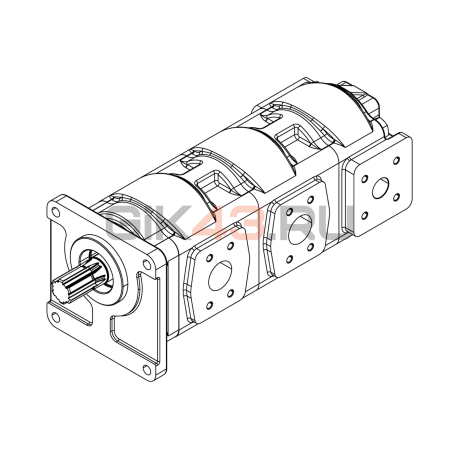 Насос шестеренный GHD2-70/70/50L-R15D25-SE05E05/E05E05/S09S08-NP.V1H4