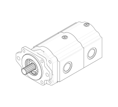 Гидромотор шестеренный GHDM2-135/70B-S06D14-SG06G06/G06G06-N023P.V1H4