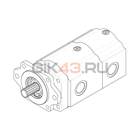 Гидромотор шестеренный GHDM2-135/70B-S06D14-SG06G06/G06G06-N023P.V1H4