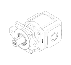 Гидромотор шестеренный GHDM2-63L-S05V19-SG05G06-NP.V1H4