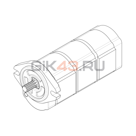 Насос шестеренный T3-7/7/4R-S02D04-SNG03/G04G03/NG03-NP.V1H4