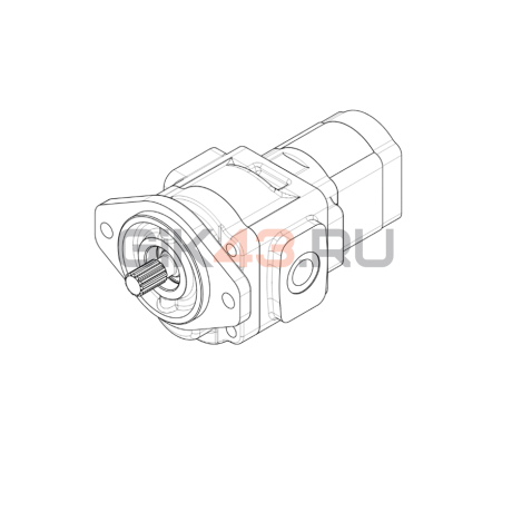 Насос шестеренный GHD1-45/T3-14/8R-S02D04-SG05G04/G04G03/G04G03-N039P.V1H4