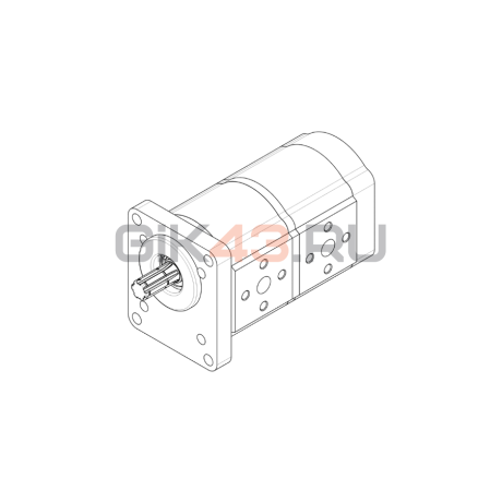 Насос шестеренный T3-4/4L-S02V09-SG03G03/G03G03-NP.V1H4 Насос шестеренный T3-4/4L-S02V09-SG03G03/G03G03-NP.V1H4
