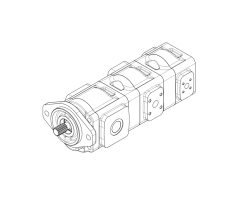 Насос шестеренный GHD1-25/15/10R-S03D13-SH10H09/K02K01/K02K01-NP.V1H4