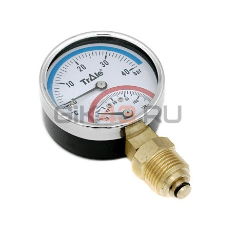 Манометр MFIT6304040V с термометром (0-4MPа, 0-120град) G1/4 д.63мм