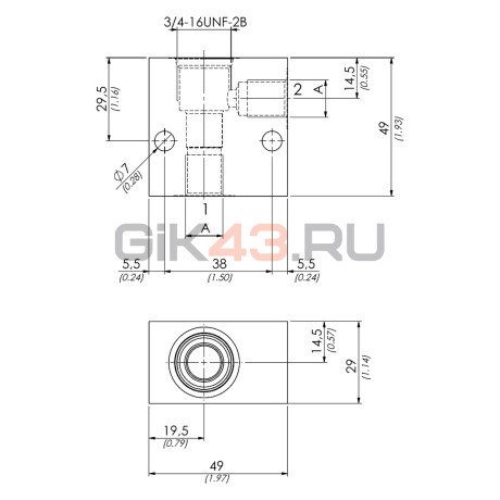 Корпус клапана 62200032 SAE 8/2