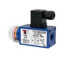 Реле давления PTCV40020200 (20-200 bar) 1/4' with knob