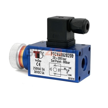 Реле давления PTCV40020200 (20-200 bar) 1/4' with knob