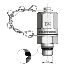 Контрольная точка DK М10*1,0 - М16* 2,0 (Ш-Ш) S10110X10C с кольцом