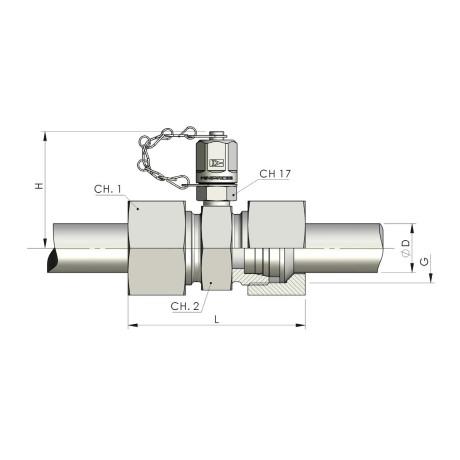 Контрольная точка - тройник DKO06L (М12*1,5 - М16* 2,0) Ш-Г-Ш S11306000C
