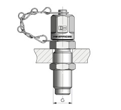 Контрольная точка М16*2,0 - М16*2,0 (Ш-Ш) S122PP000C с контргайкой