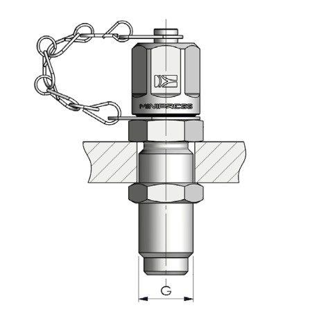 Контрольная точка М16*2,0 - М16*2,0 (Ш-Ш) S122PP000C с контргайкой