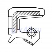 Сальник 15-24-5 TC-PL FKM