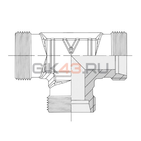 Тройник DKO TN100-06S М14*1,5 Ш-Ш-Ш