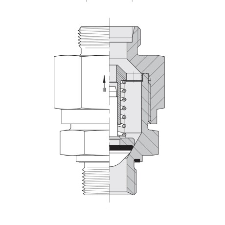Клапан обратный TN107-12LR3/8 (STA RHVL 12 R 3/8)