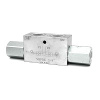 Гидрозамок двусторонний VBPDE 3/4 (V0040)