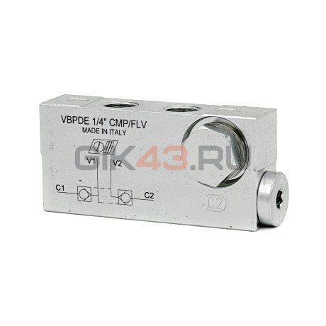 Гидрозамок двусторонний VBPDE 1/4L CMP/FLV (V0117)
