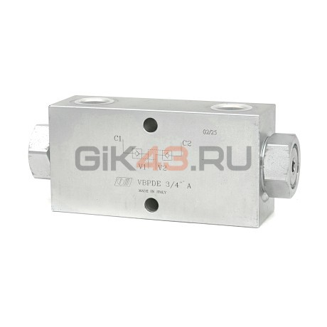 Гидрозамок двусторонний VBPDE 3/4 A (V0191)