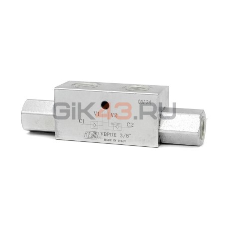 Гидрозамок двусторонний VBPDE 3/8 (V0050) Гидрозамок двусторонний VBPDE 3/8 (V0050)