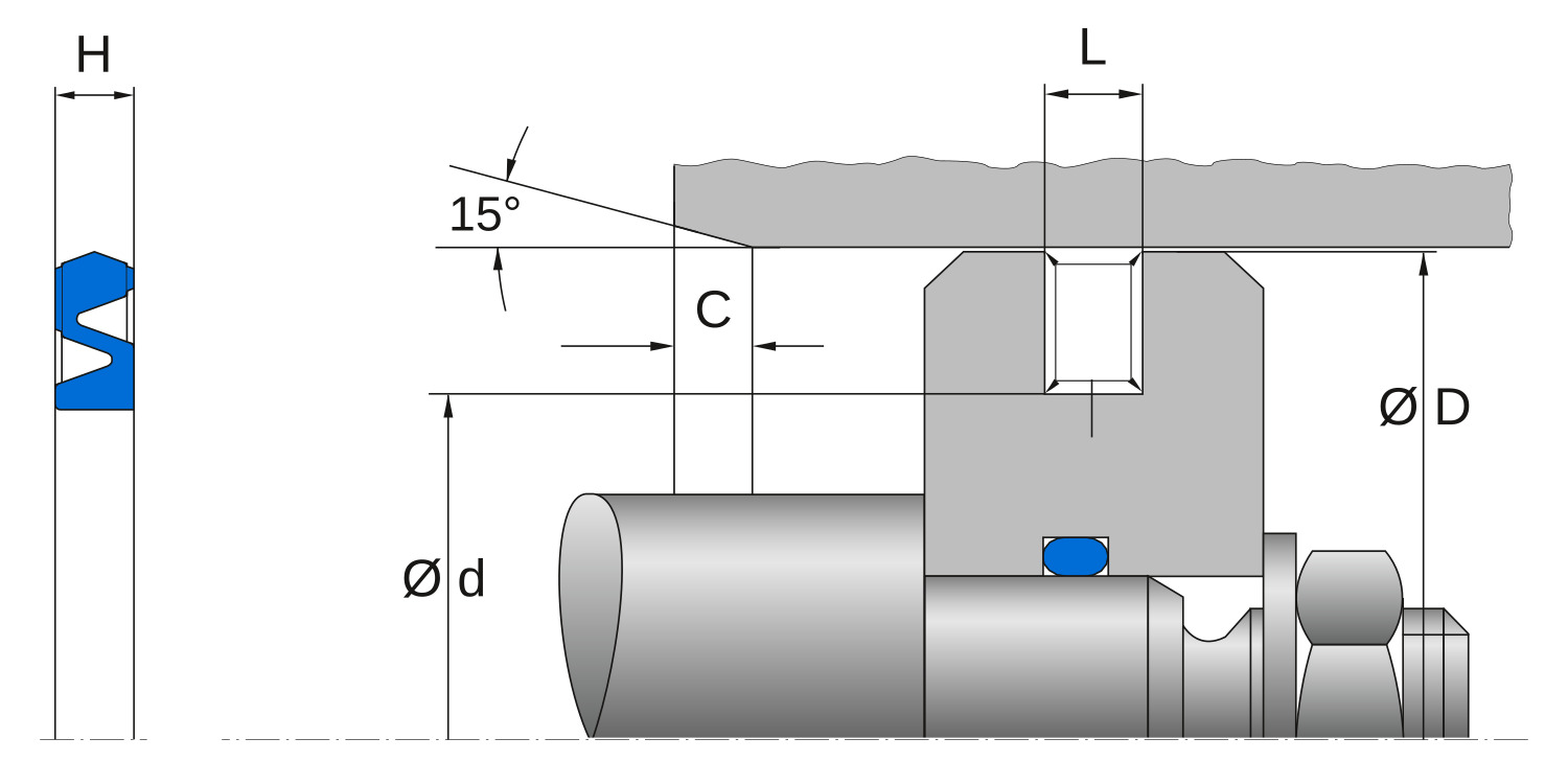 Уплотнения поршня AIRZET PK, Freudenberg