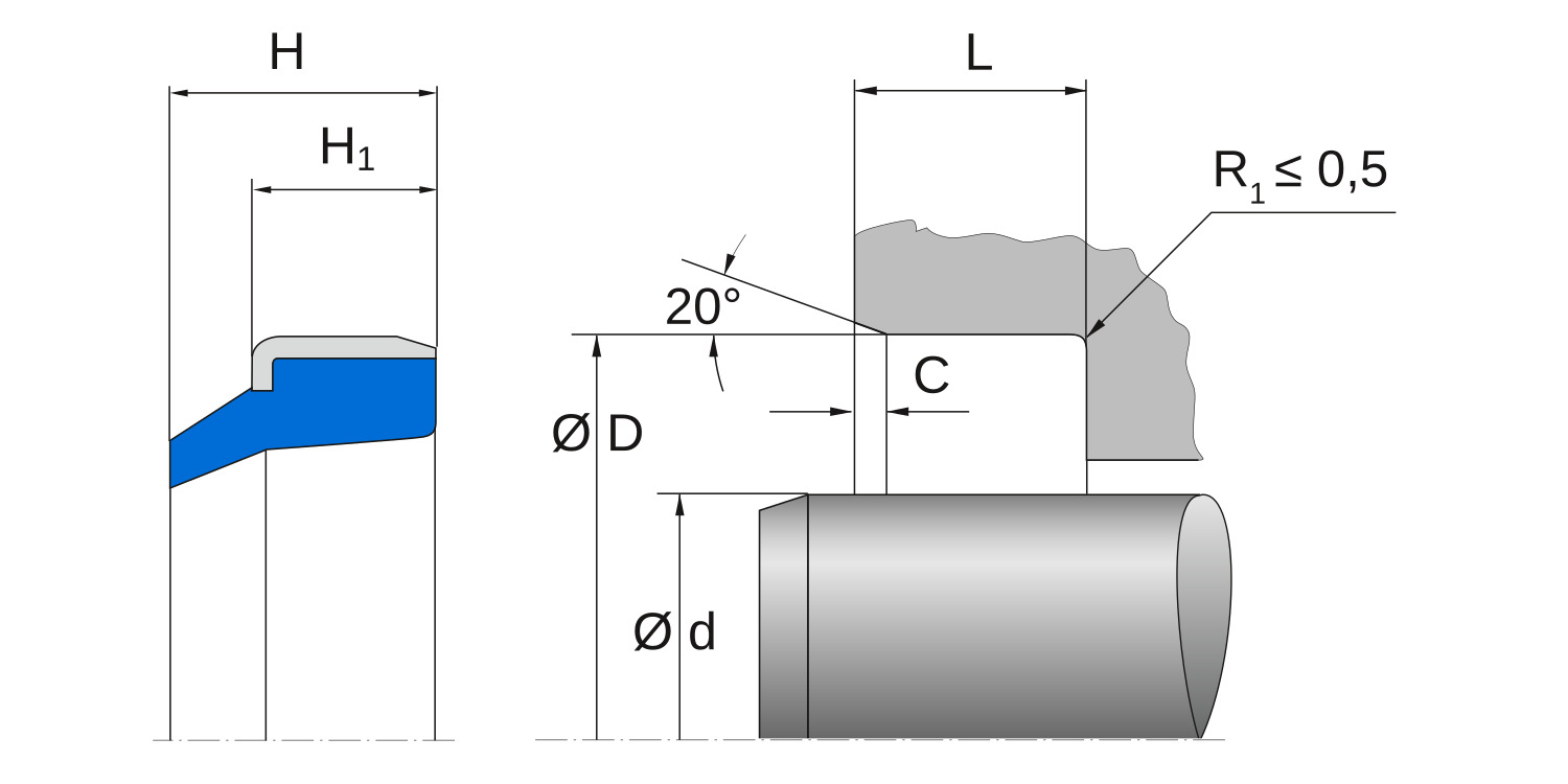 Грязесъемник AU AS, Freudenberg