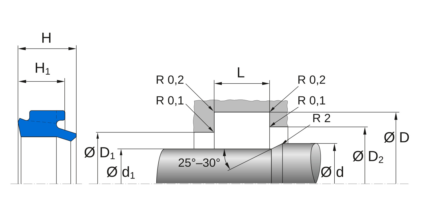Демпферное уплотнение AU DIP, Freudenberg