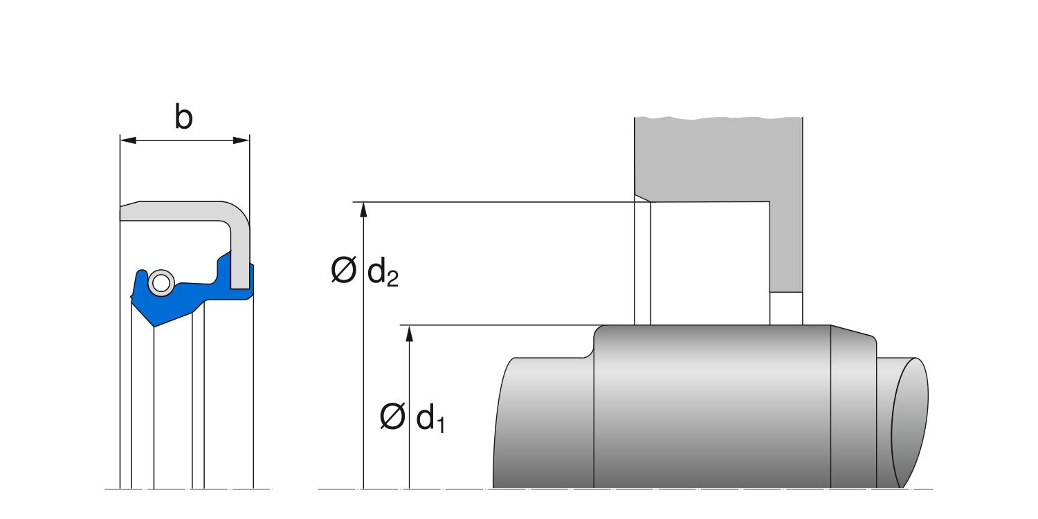 Размеры сальников B1, Simmering