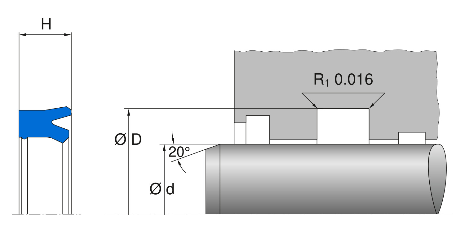 Уплотнение штока D300, Freudenberg