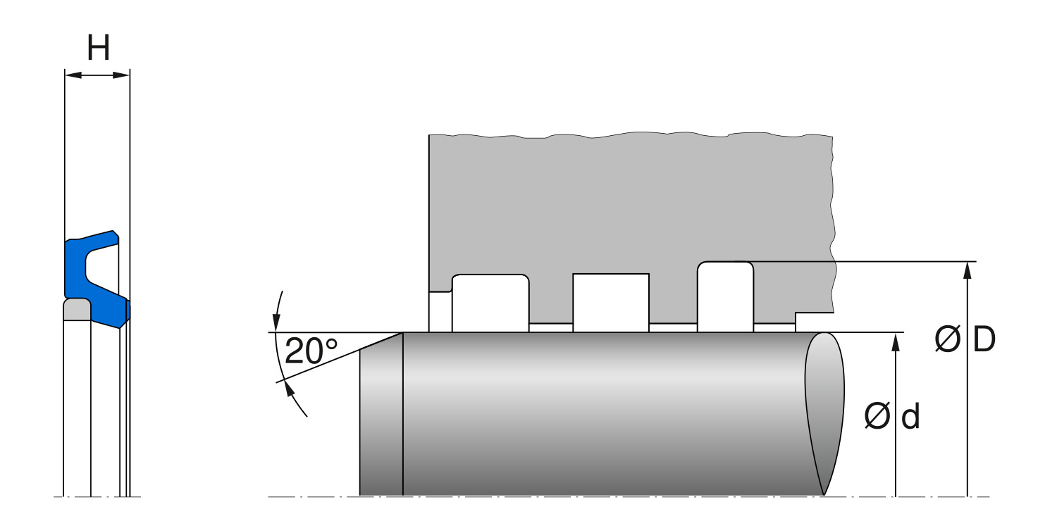 Уплотнение штока HBY, Freudenberg