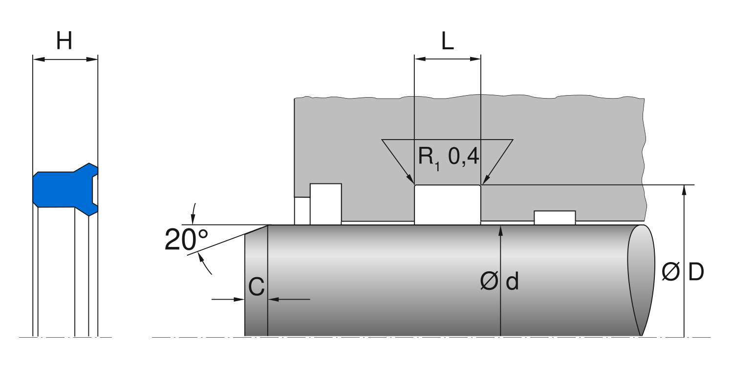 Уплотнение штока KI310, Freudenberg