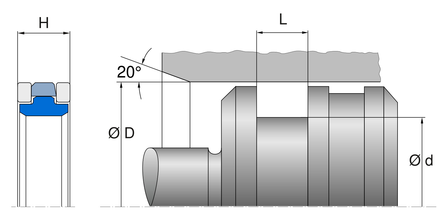Уплотнение поршня L27, Freudenberg
