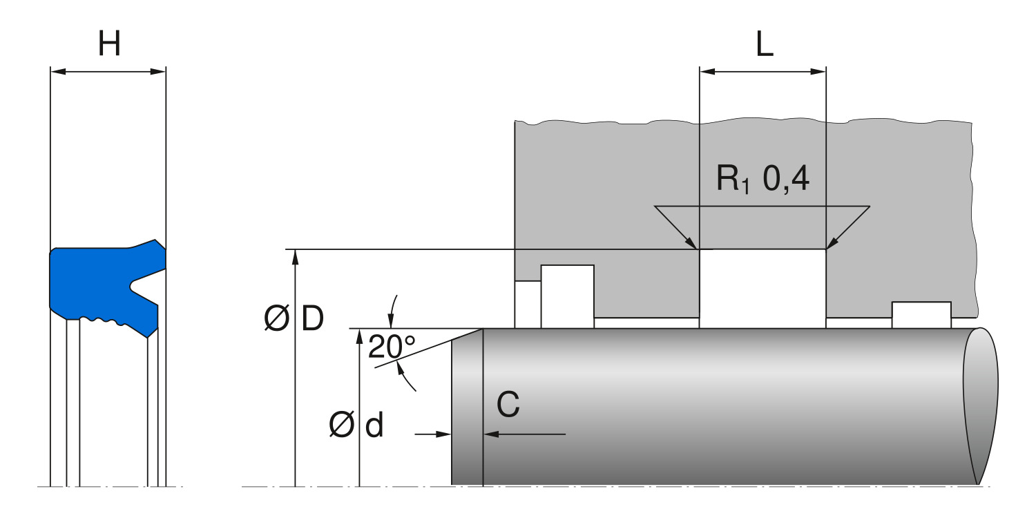 Уплотнение штока LF300, Freudenberg