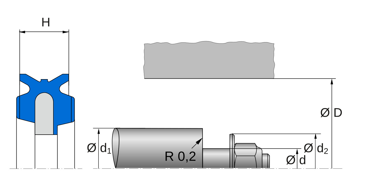 Уплотнения поршня NADUOP, Freudenberg